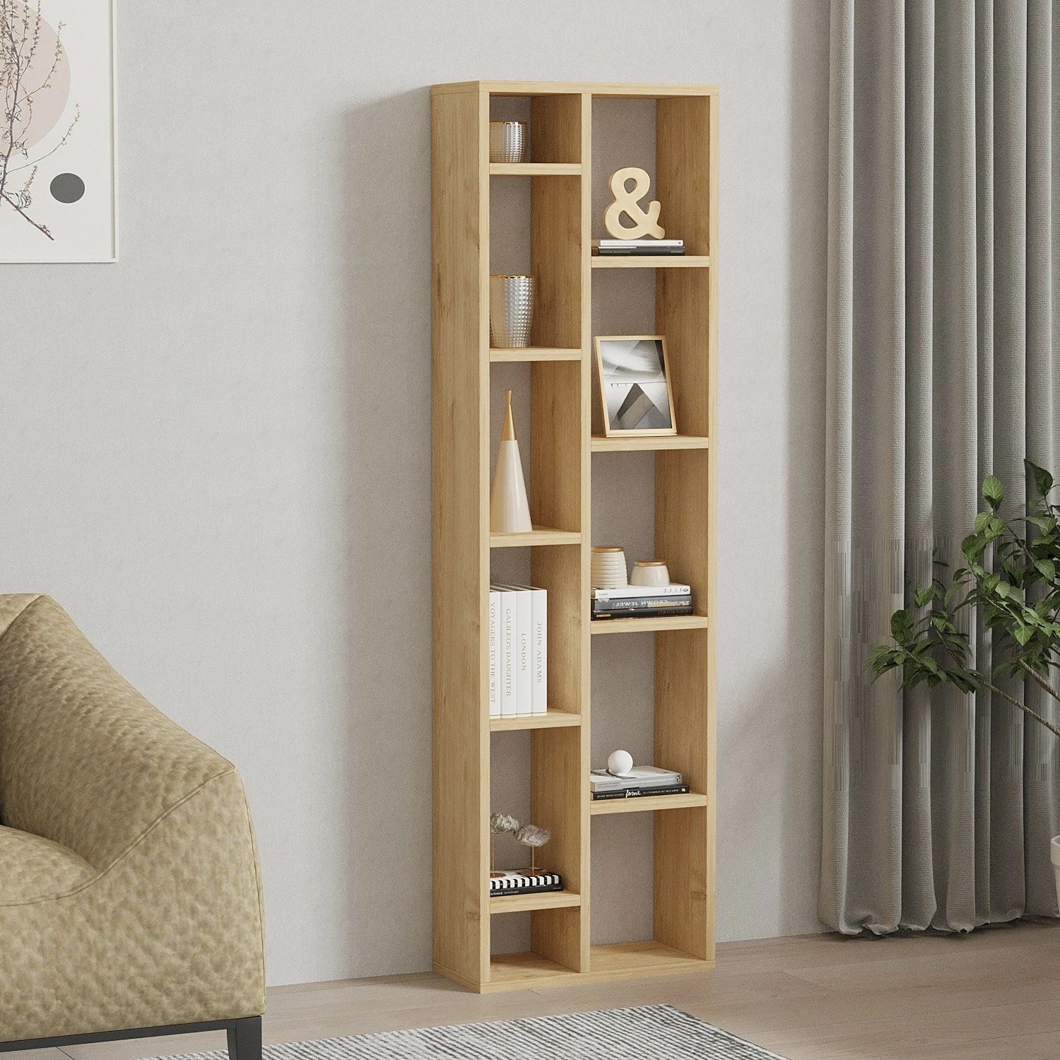Raft librash Hanah Home, Tomi, ngjyrë lisi safir