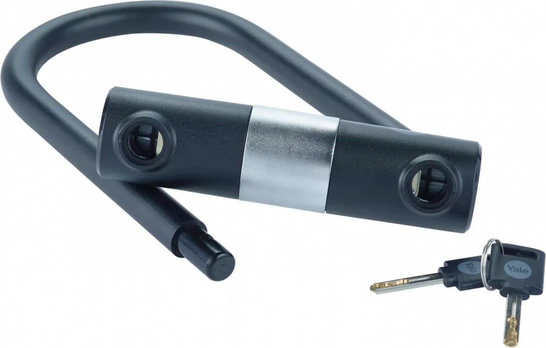 Dry U-Lock për biçikletë YALE HOME YUL0/18/192/2, Çelik, i zi