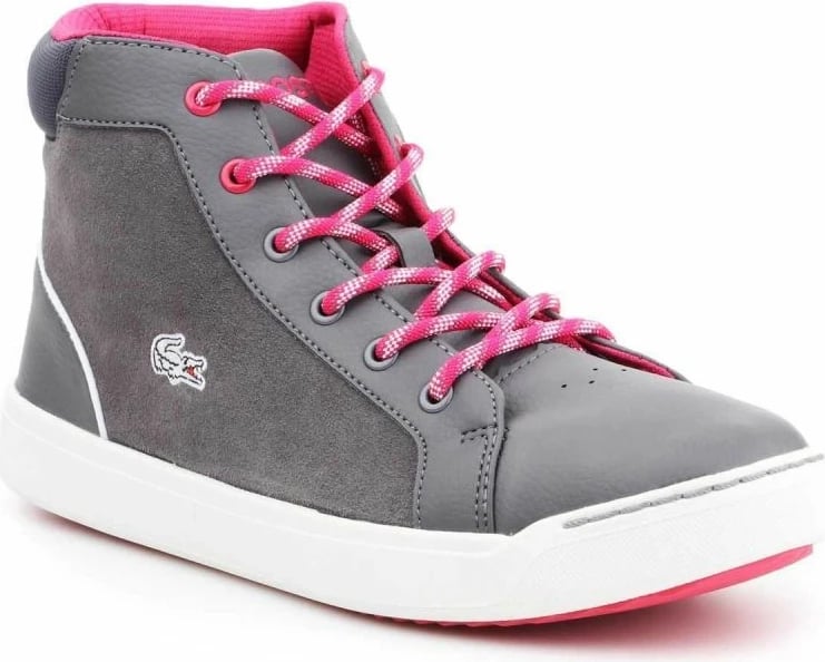 Këpucë lifestyle për fëmijë Lacoste, gri/rozë