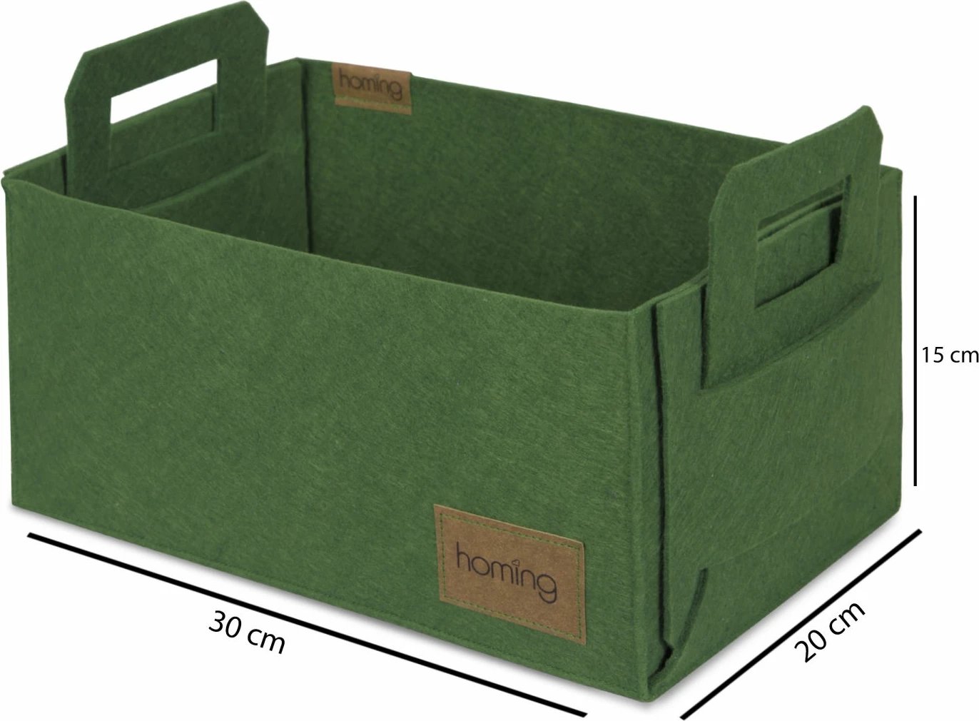 Organizues tavoline prej fletit, ngjyrë e gjelbër, Aberto Design, HMY-6260, 30x20x15cm