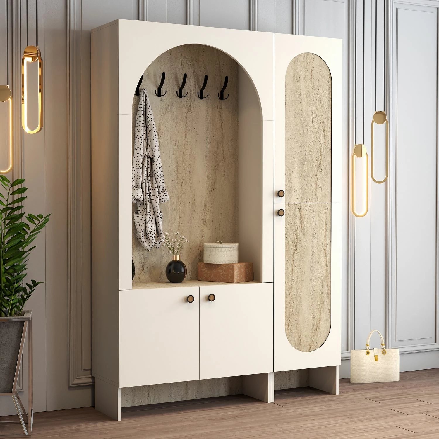 Stendë për korridor Skye Decor, Palermo Kl, krem, travertin