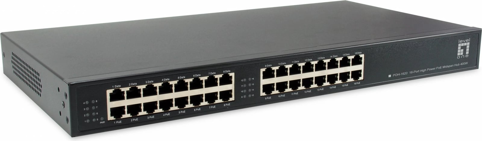Hub PoE LevelOne POH-1620, 16 porta, Ethernet Gigabit, i zi