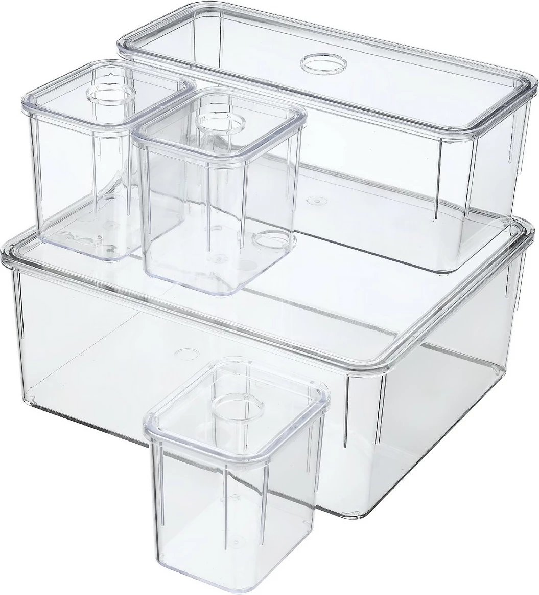 Set kuti për organizim (5 copë), Hermia, transparent