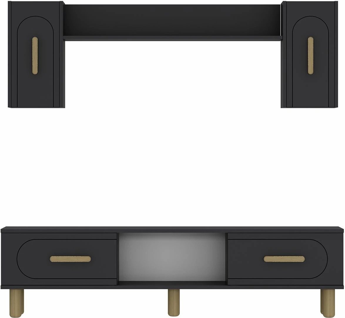 Set njësi TV Skye Decor, anthracite, sapphire oak