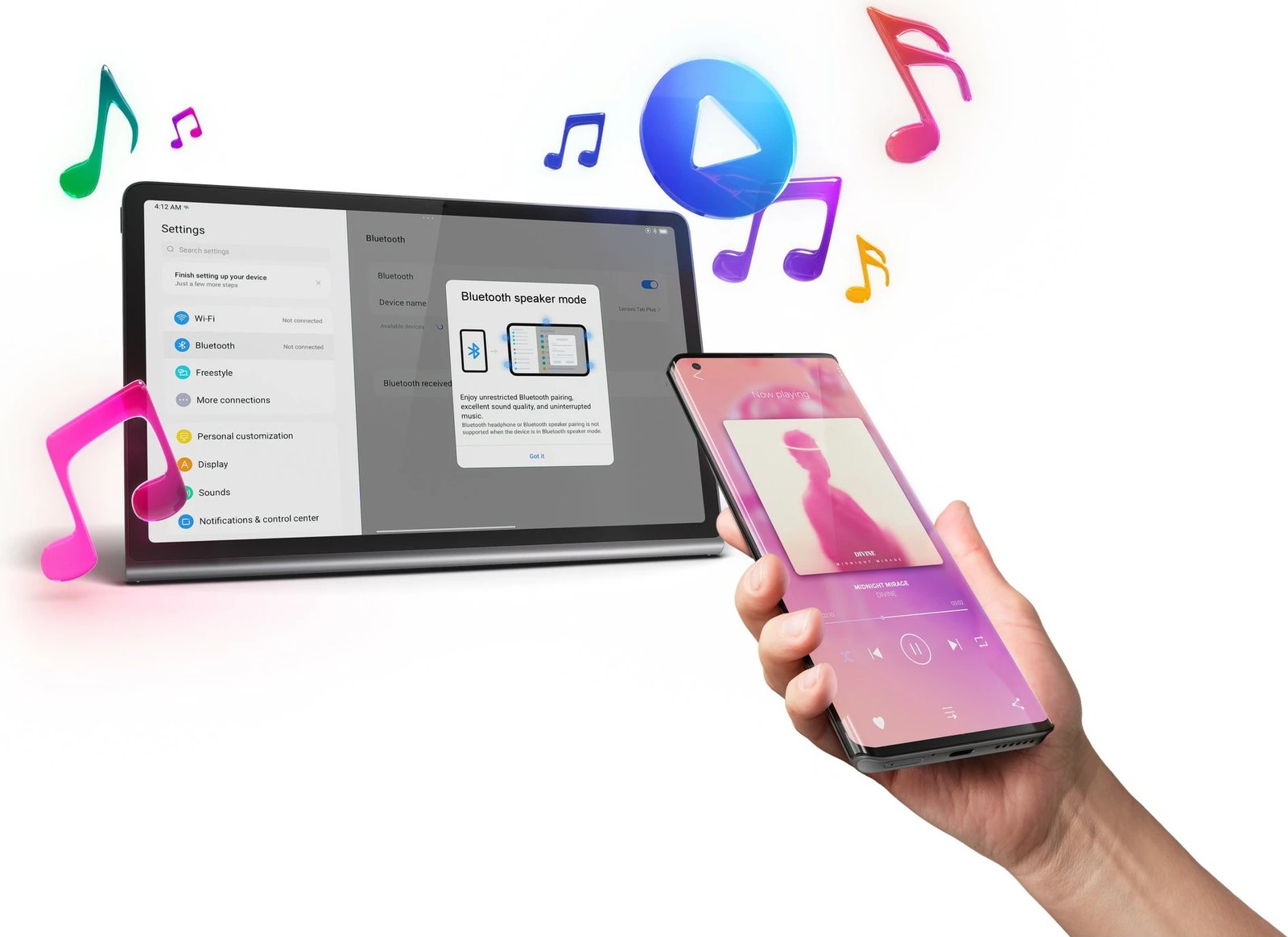 Tablet Lenovo Tab Plus 8GB 128GB luna grey me mbështjellës Tablet Lenovo Tab Plus 8GB 128GB luna grey me mbështjellës