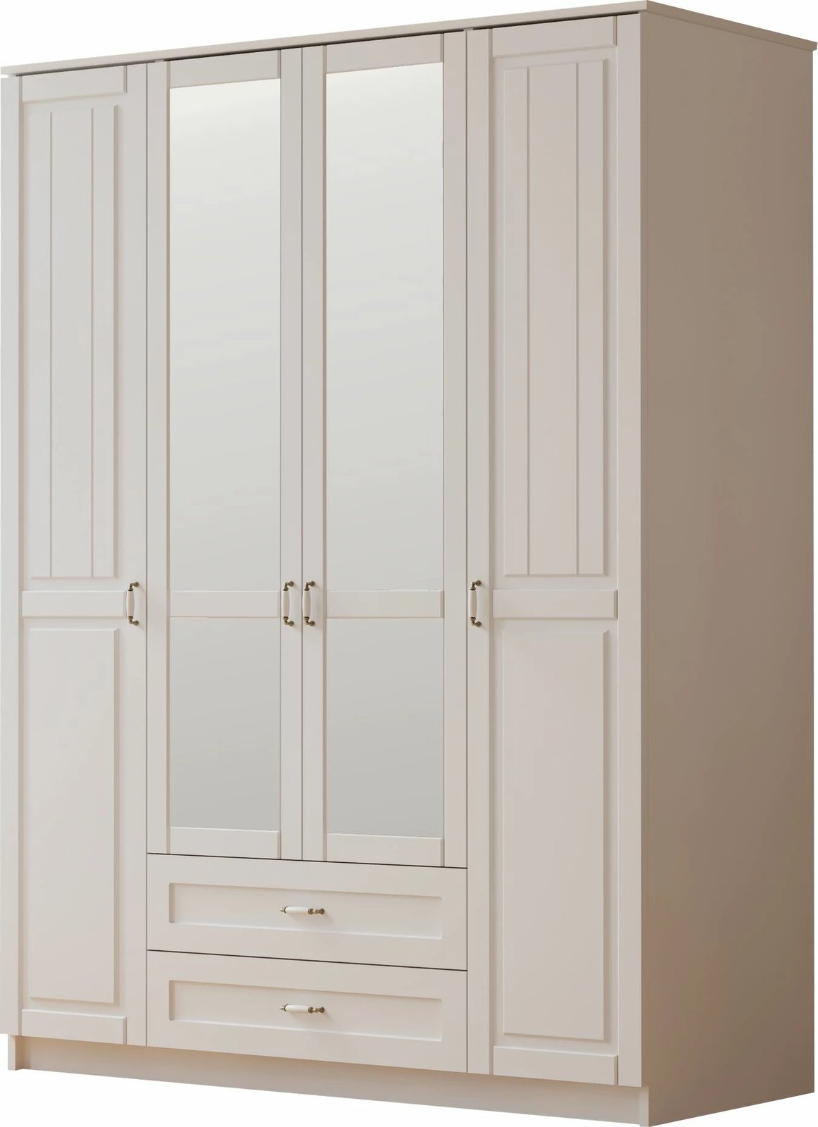 Dollap rrobash Skye Decor, RB-121-01, ngjyrë e bardhë mat