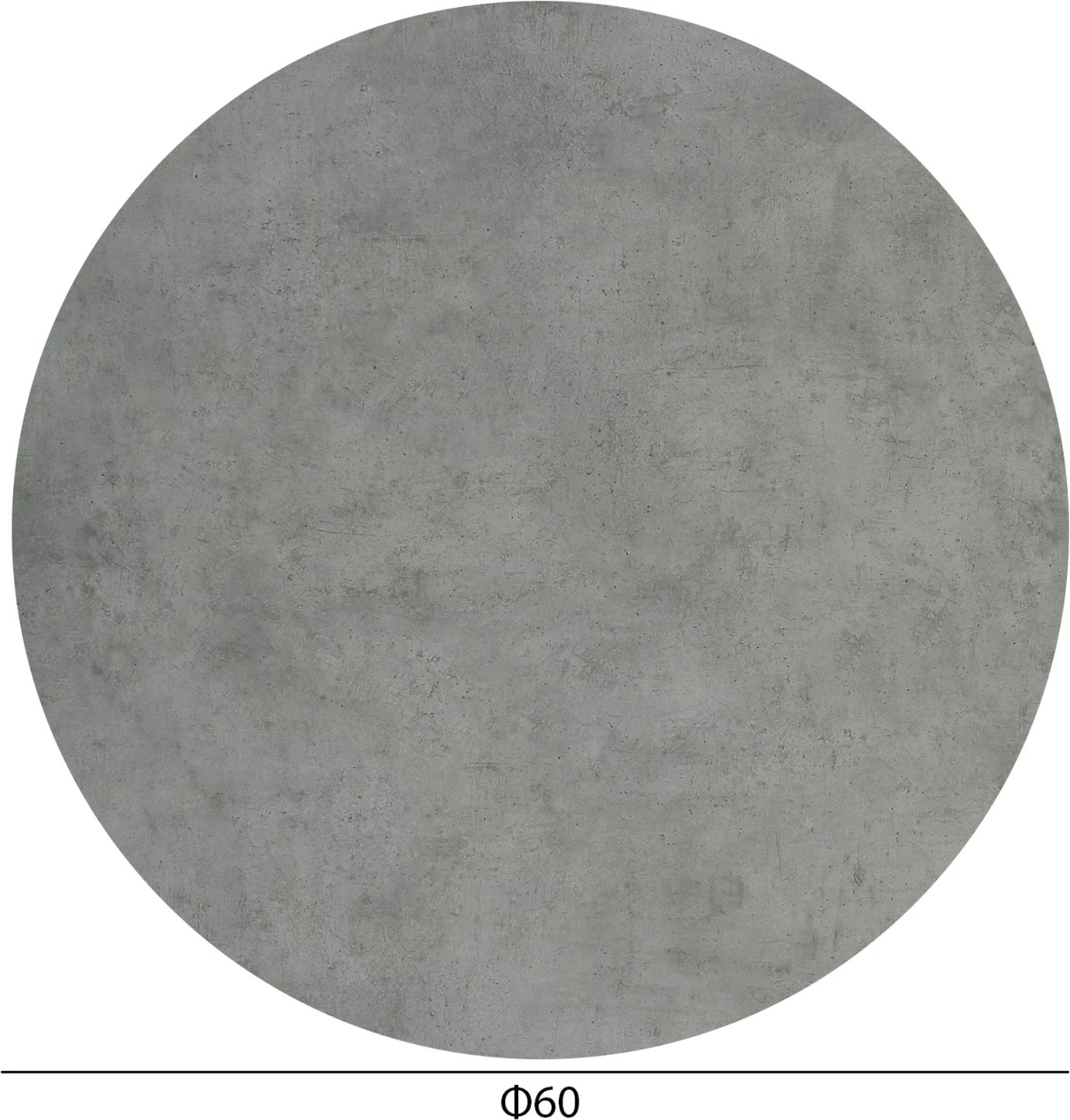 Sipërfaqe tavoline rrethore, ngjyrë çimento, HPL FH5841.32, 60cm