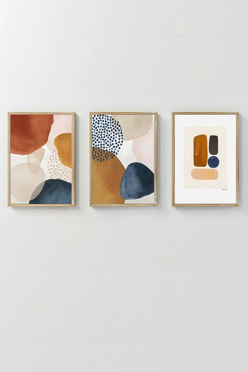 Pikturë dekorative me kornizë (3 copë), Wallity, Artsycllct2