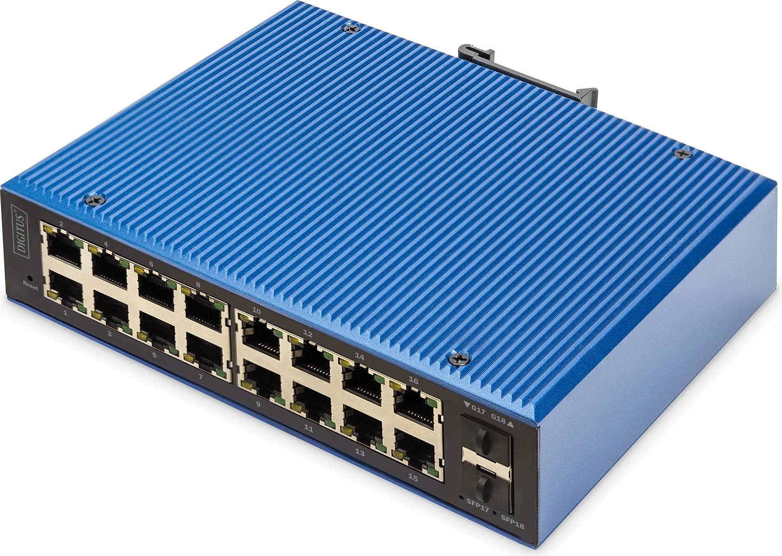Switch Digitus Industrial 16+2-Port L2 Managed Gigabit Ethernet, Full duplex