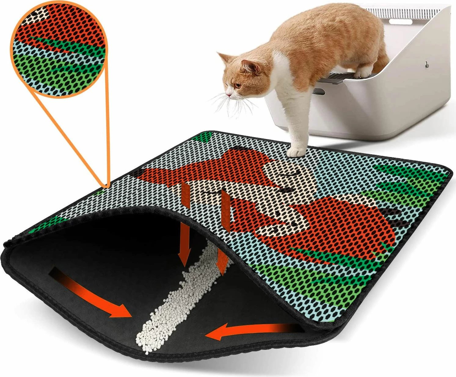 Tapet për rërë mace, shumëngjyrësh, Paws & Whiskers, Nrszn0097, 45x60cm