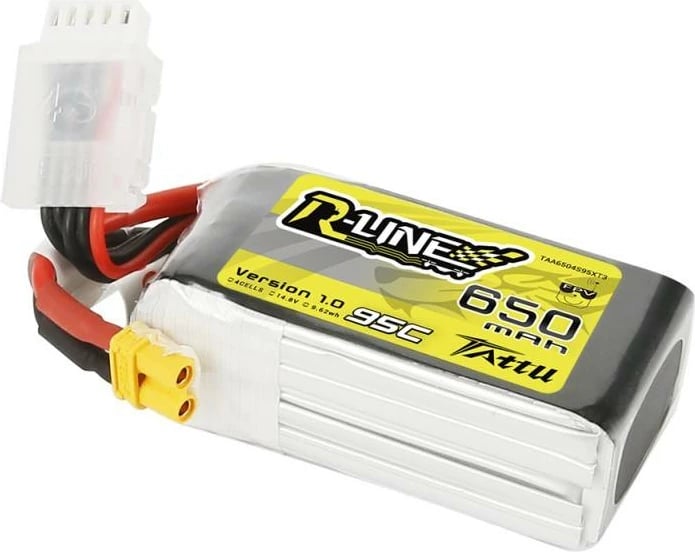Bateri LiPo Tattu R-Line 650mAh 14.8V 95C 4S1P me XT30