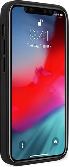 Mbështjellës, Guess, GUHCP12SVSATMLRE, për iPhone 12 mini 5.4", hardcase Saffiano, eko lëkurë/TPU/PC, e kuqe