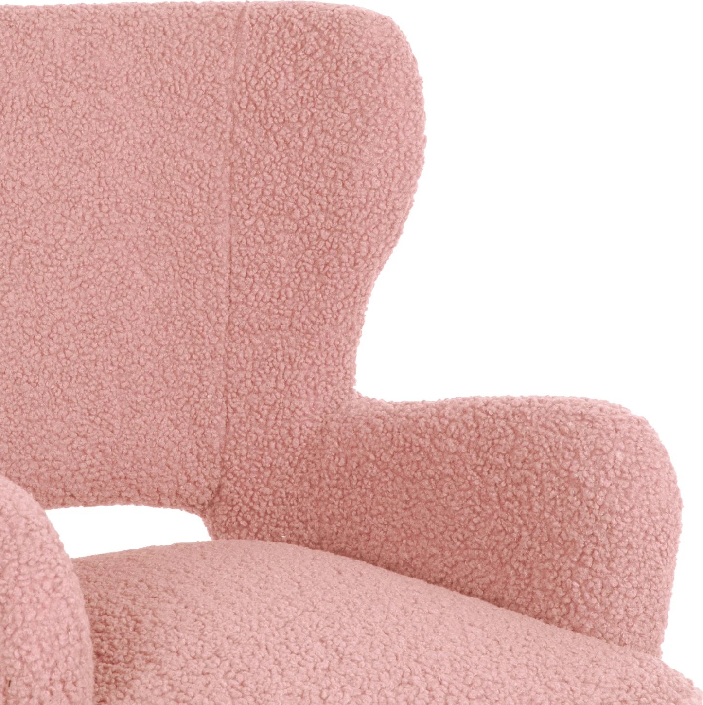 Fotelje MYLIE FH8394.22, ngjyrë rozë e zbehtë, pëlhurë boucle, 66x75x93H cm