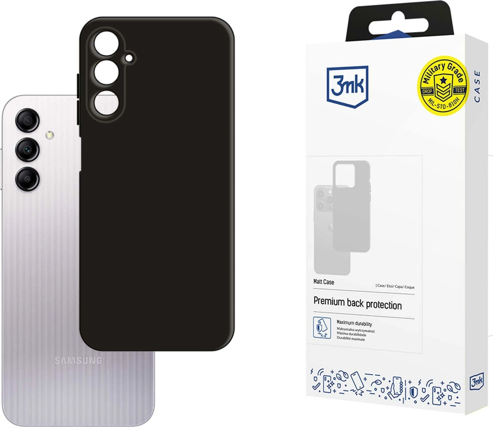 Mbështjellës 3mk Matt Case për Samsung Galaxy A14, i zi Mbështjellës 3mk Matt Case për Samsung Galaxy A14, i zi