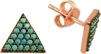 Vathë argjendi, ngjyrë ari rozë dhe turkuaz, Jumeon, 7mm