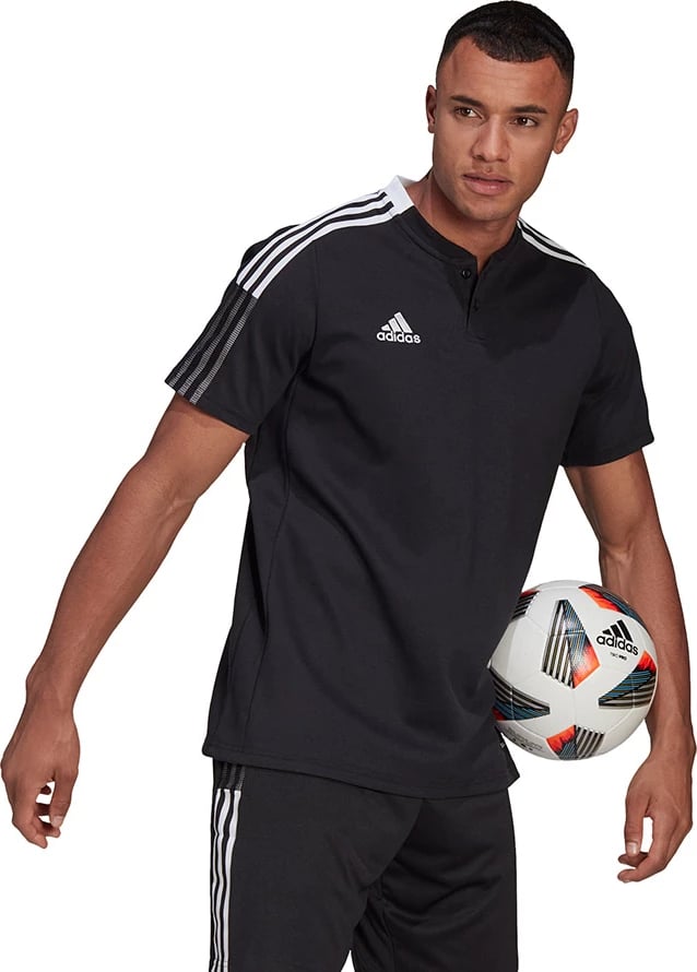 Maicë polo për meshkuj adidas, e zezë