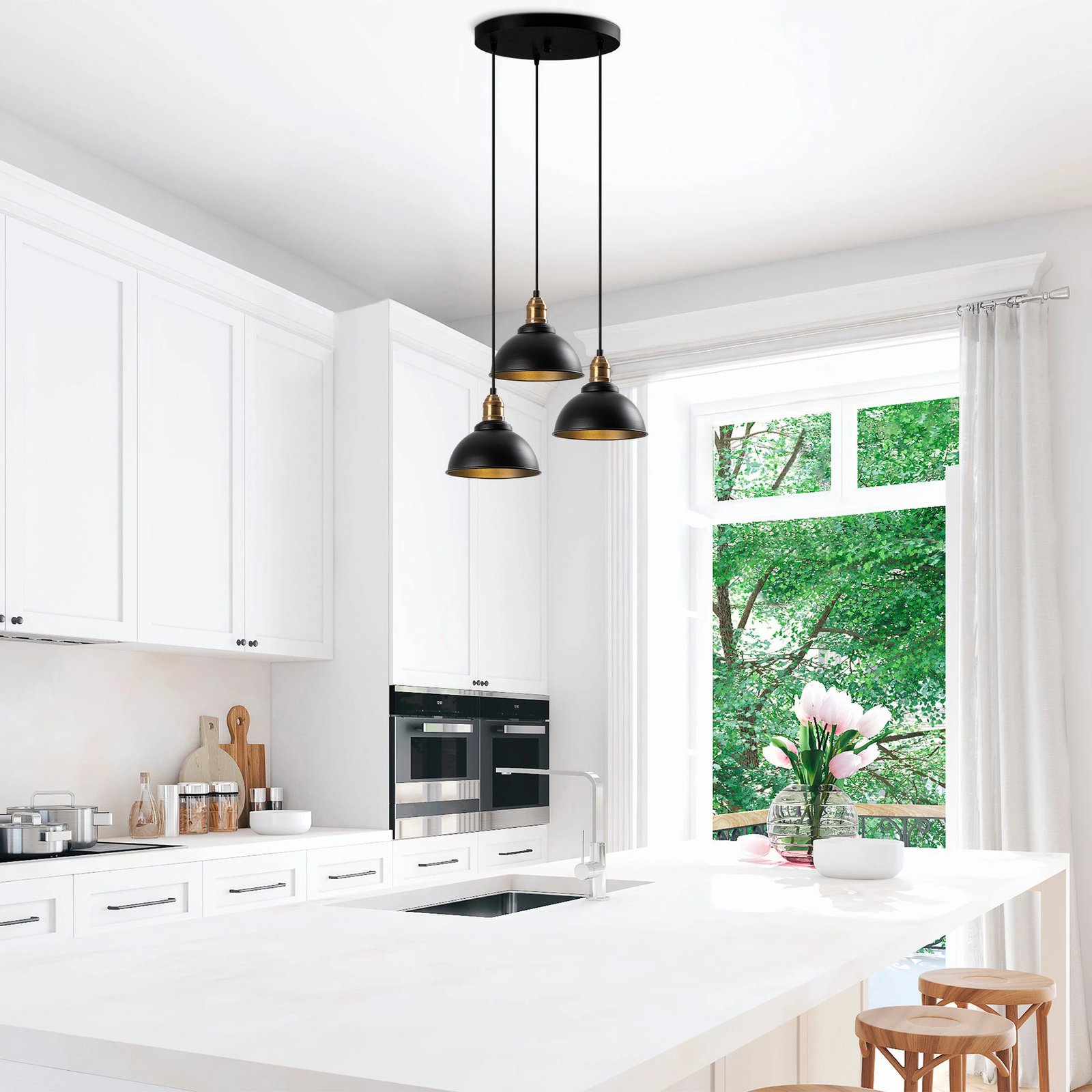 Llambë tavani Opviq, Varzan - 10861, e zezë, antike