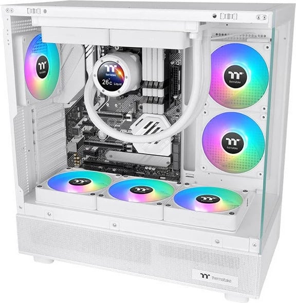 Ventilator Thermaltake CT140 EX ARGB Sync, 14 cm, 90.3 cfm, Bardhë