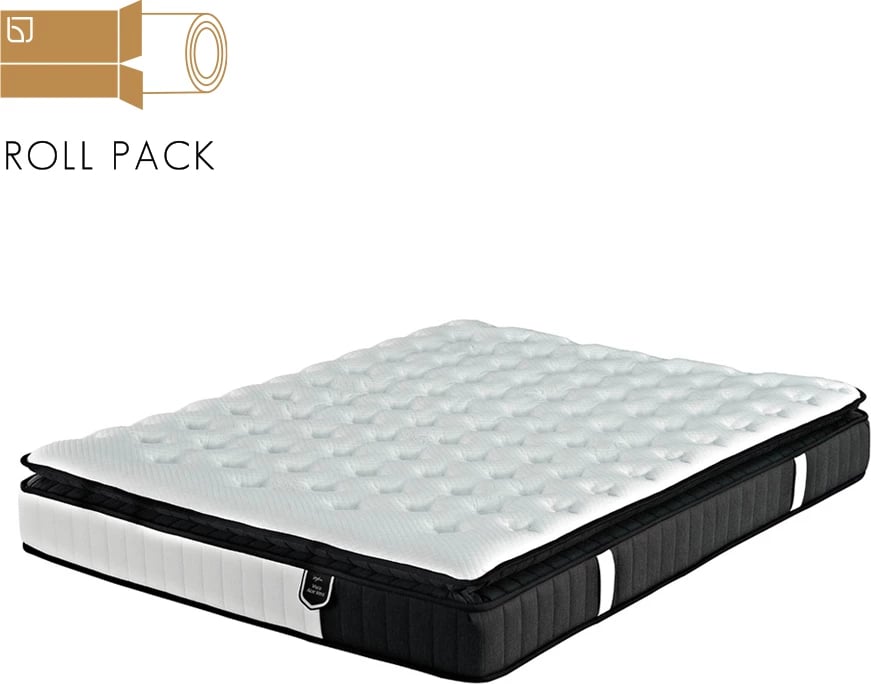 Dyshek visko aloe vera roll pack, bardhë-antracit, 200x160x31cm