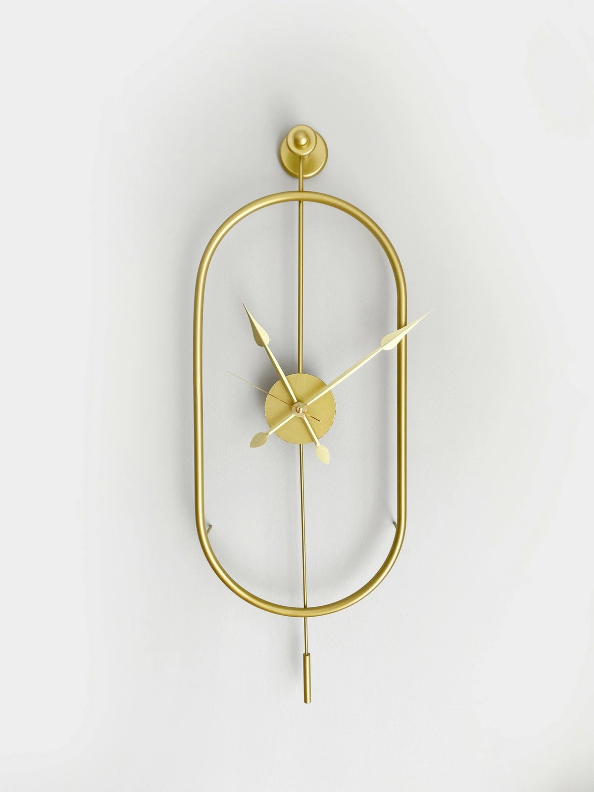 Orë muri dekorative metalike Wallity, Mclock-00105, ngjyrë ari