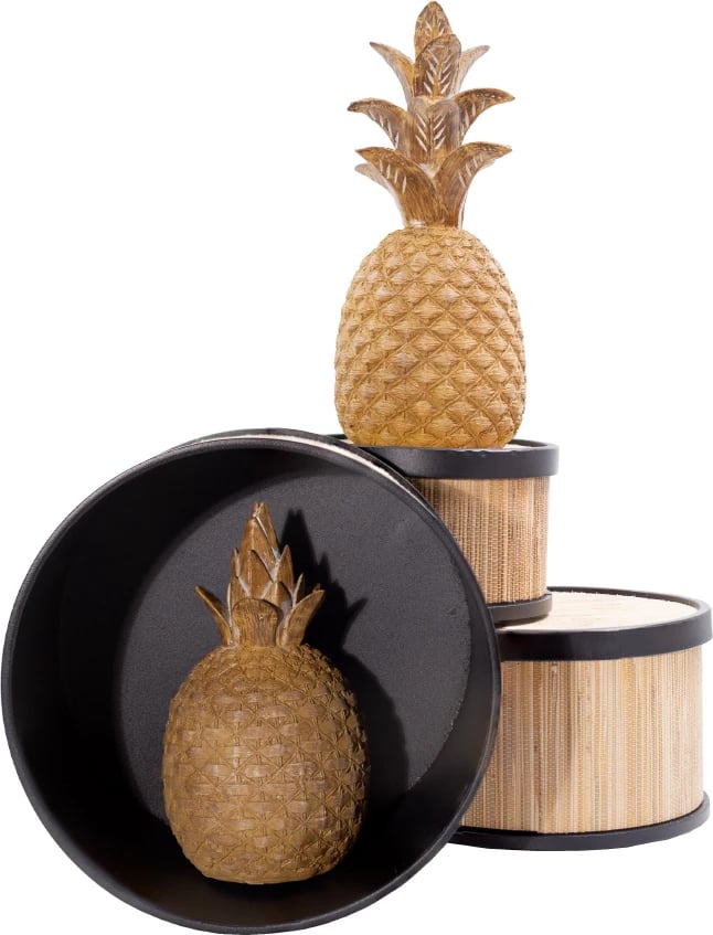 Dekor ananas GINKO 5, natyral, 15x15x34cm