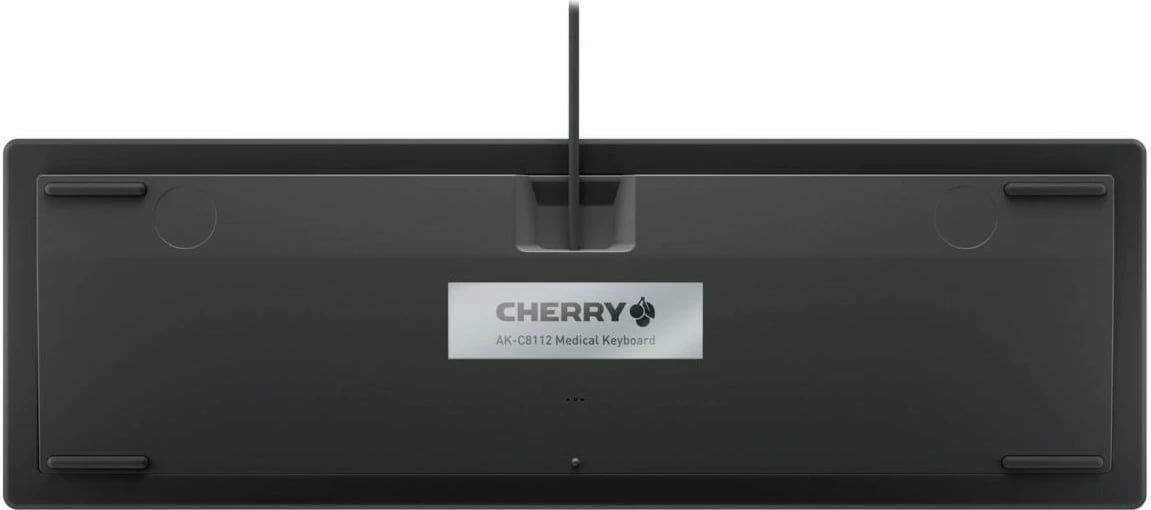 Tastierë mjekësore Cherry AK-C8112, Full-size, Wired, USB, IP68, e zezë, e bardhë