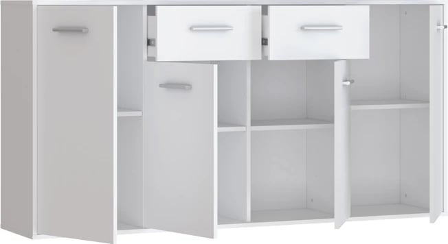 Bufe melamine, ngjyrë e bardhë, 162.3x34.2x81.7cm