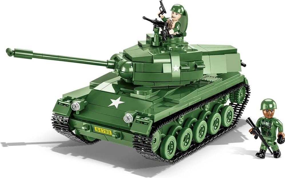 Set lodrash ndërtimi Cobi Klocki M41A3 Walker Bulldog, 625 pjesë, 2 figurina, Jeshile