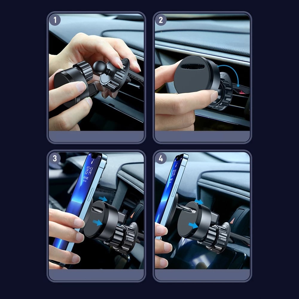 Mbajtës magnetik për celular Joyroom JR-ZS294, për ventilim makine, i zi