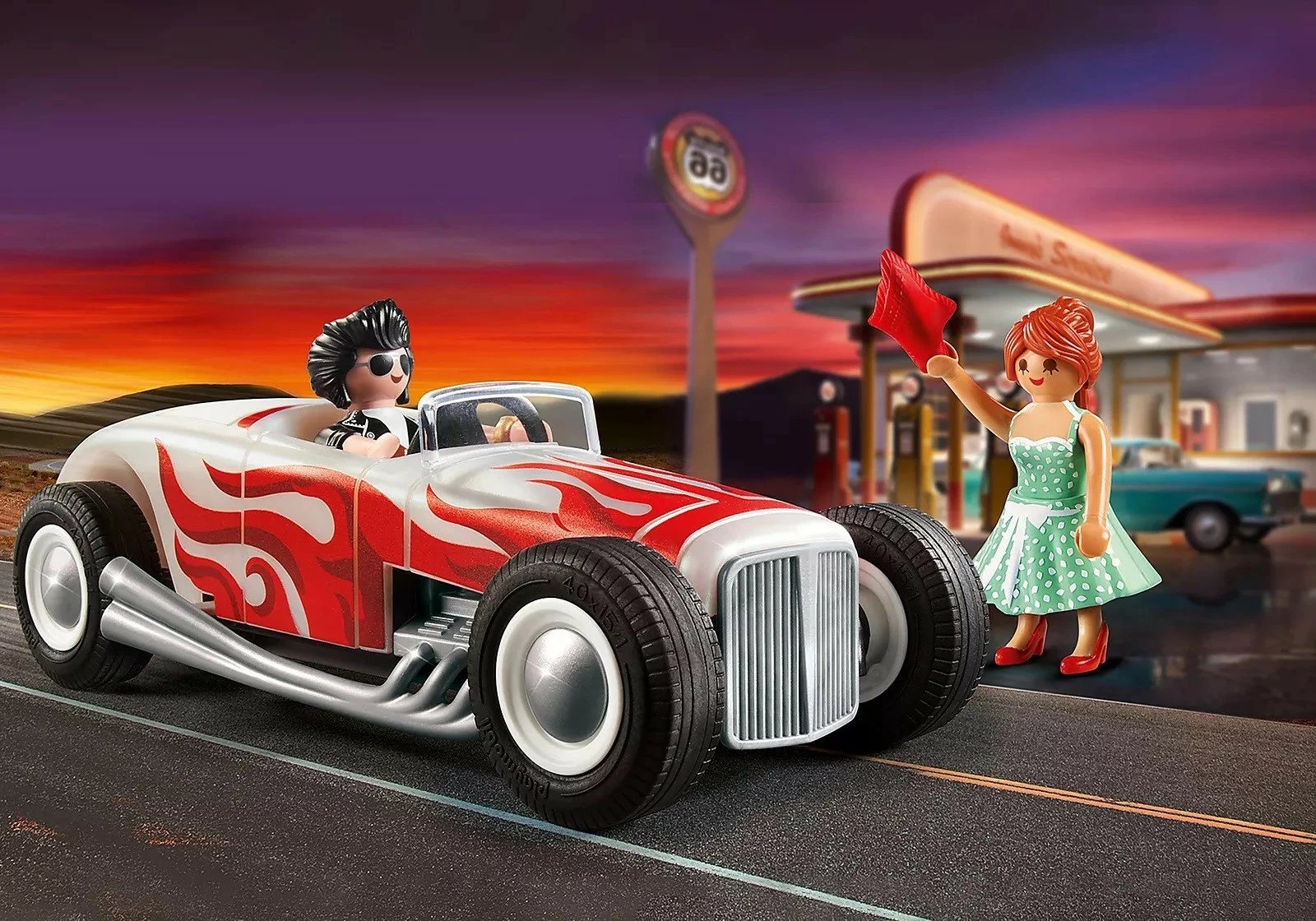 Set lodrash Playmobil City Life Starter Set Hot Rod 71078, 20 pjesë