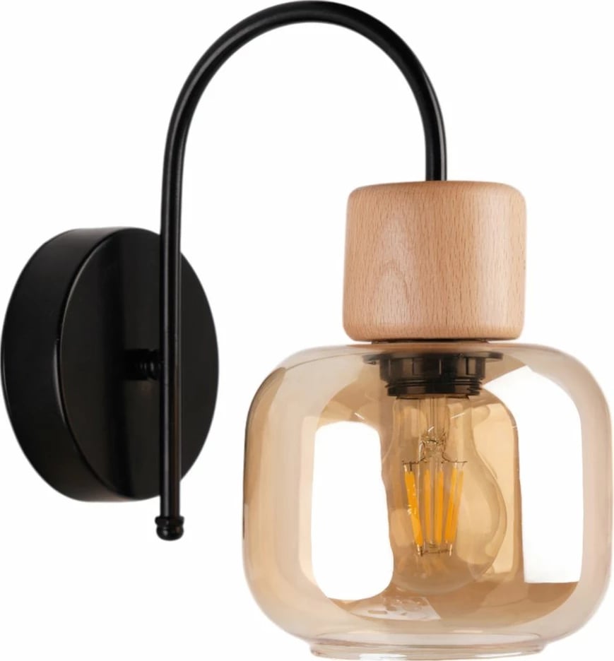 Llambë muri Opviq, ngjyrë mjaltë, lisi, e zezë, 9068-1A