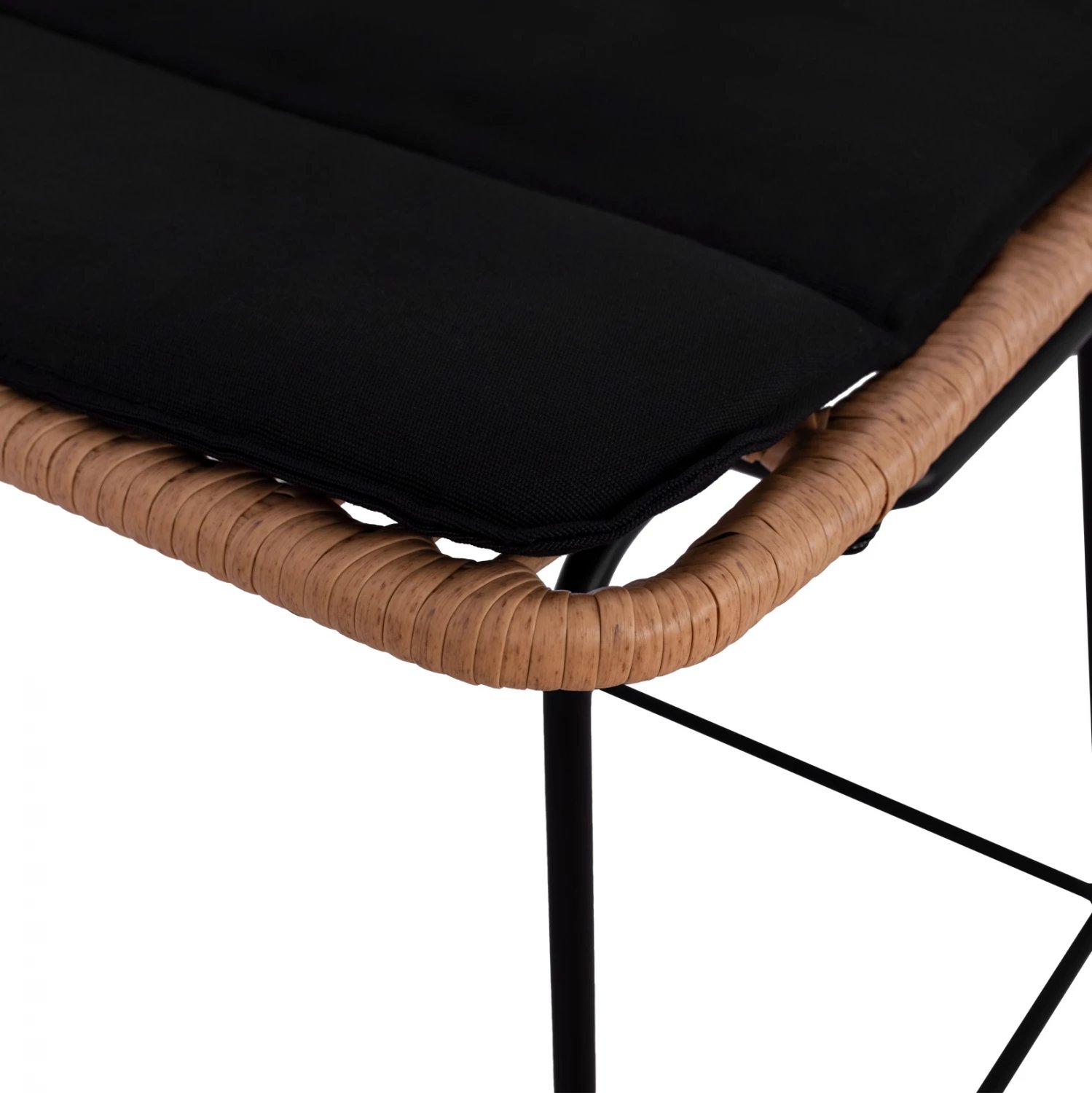 Karrige për bar me jastëk Allegra FH5455 me thurje në ngjyrë bezhë 46,5x55x117,5 cm