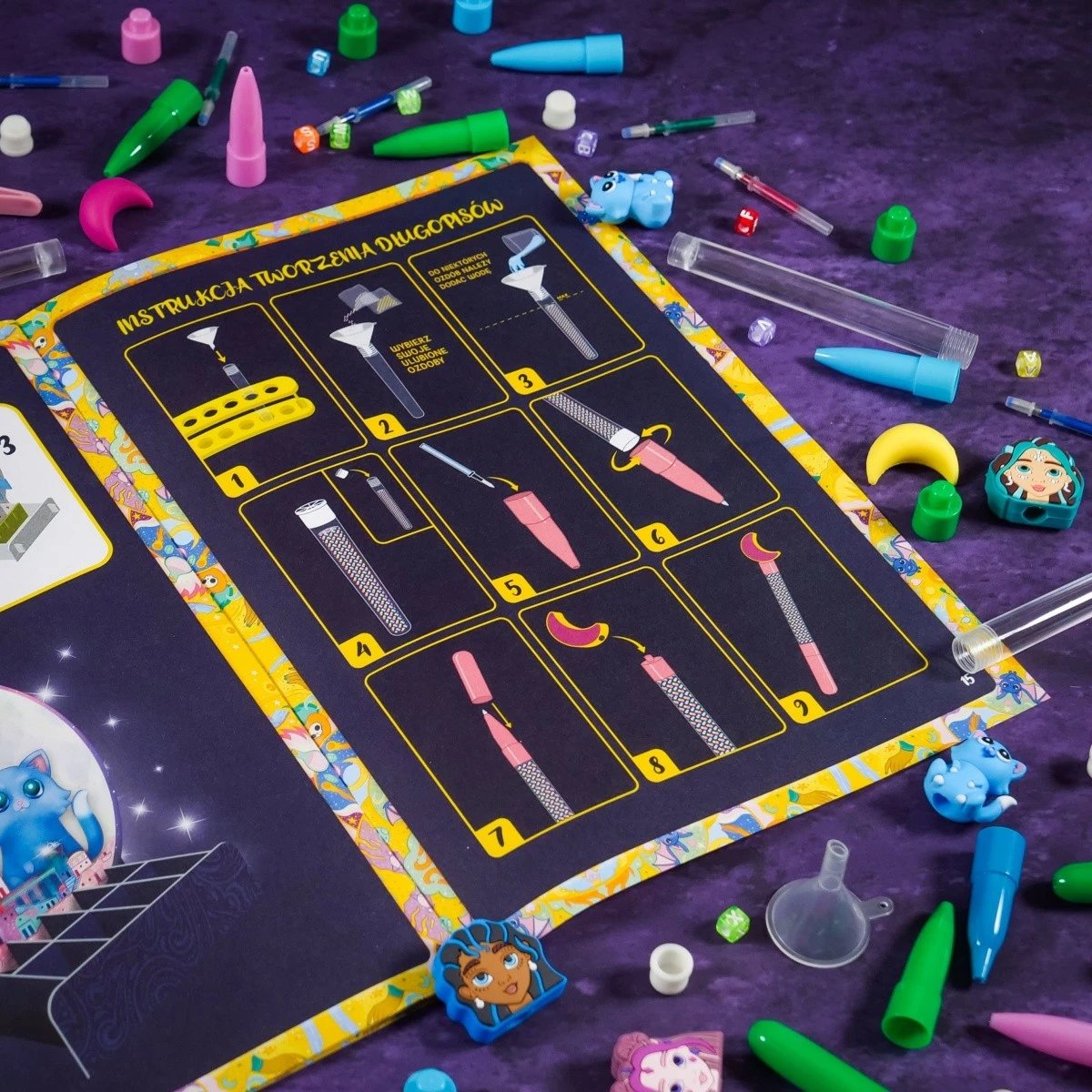 Set kreativ art & craft, Lisciani The Moon Academy, 304-PL107551, ditar + krijim stilolapsash për fëmijë 7+, set