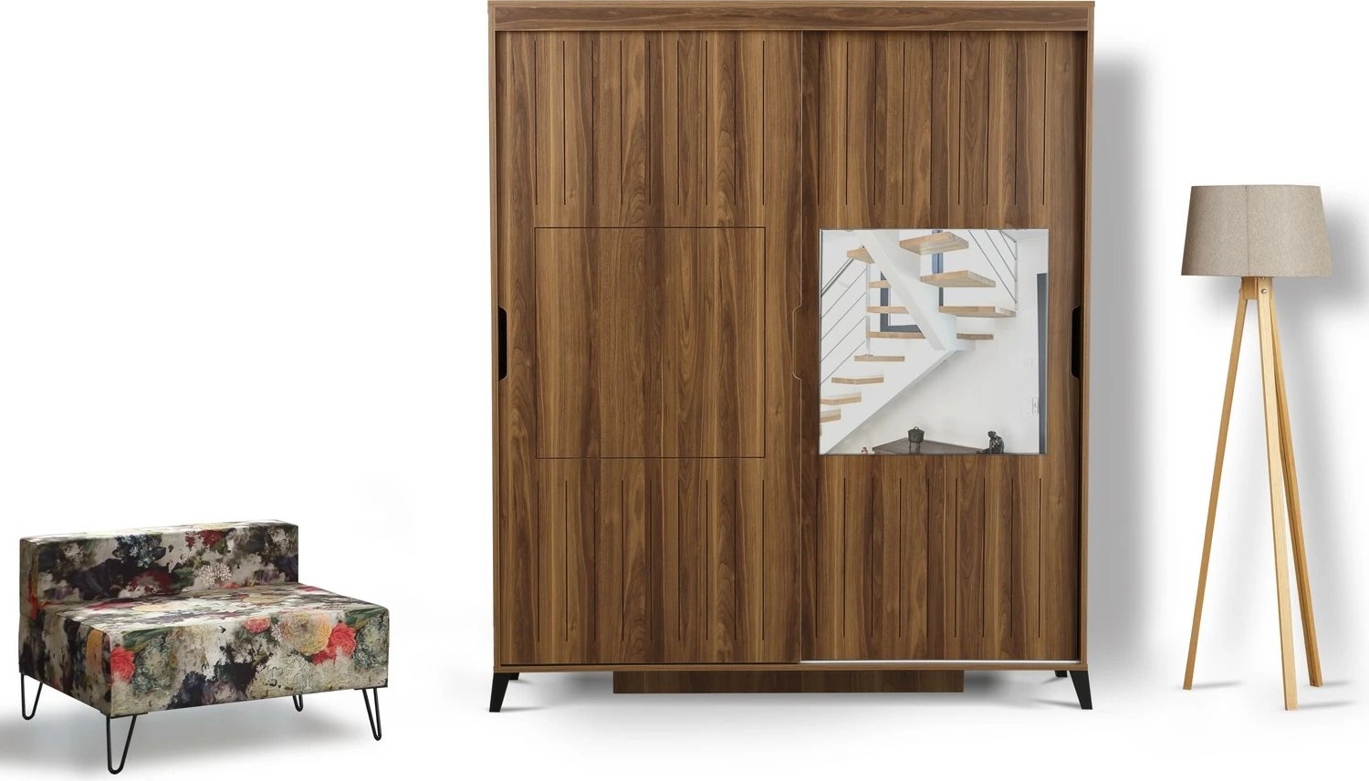 Dollap Walnut Skye Decor, Pasific Home Fuga 180