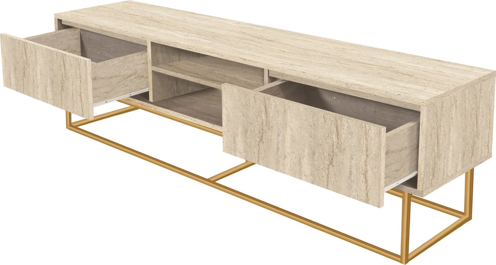 Komodë TV Rodez 180, ngjyrë travertine, Skye Decor