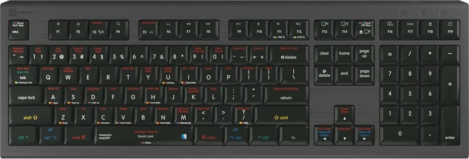 Tastierë LogicKeyboard Astra 2 macOS X, UK layout, me shkurtesa, e zezë