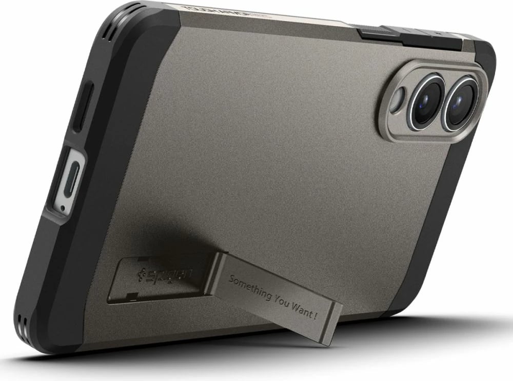 Mbështjellës Spigen Tough Armor MagSafe për Samsung Galaxy S25 Edge, Gri/Zi