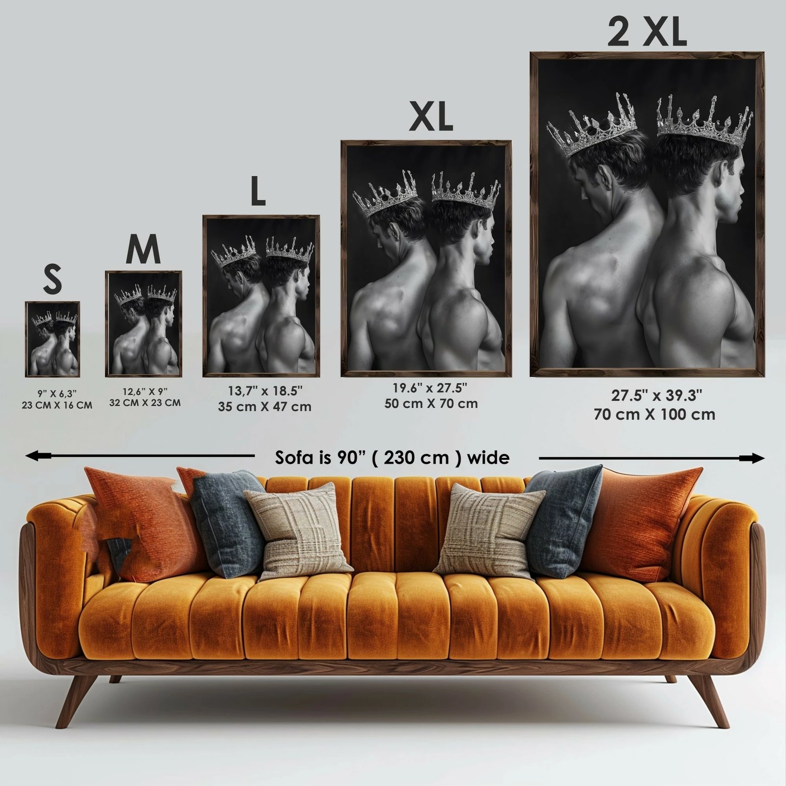 Pikturë dekorative me kornizë MDF, Wallity, GE164-L, shumëngjyrëshe