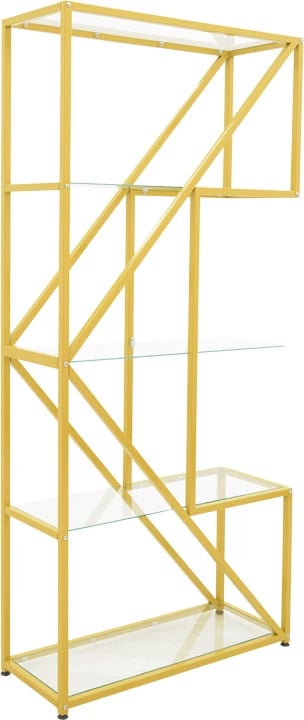 Raft Aylan, xham e metal, ngjyrë ari, 100x30x200cm