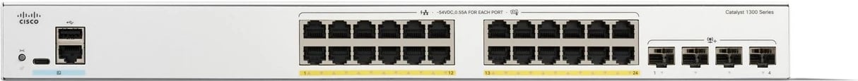 Switch Cisco Catalyst 1300-24FP-4X, 24 Port GE, PoE, 4x10GE SFP+