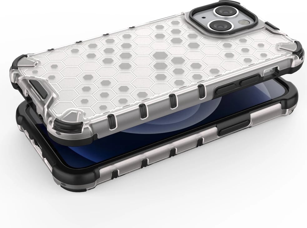 Mbështjellës Hurtel Honeycomb Case për iPhone 13 mini, i zi
