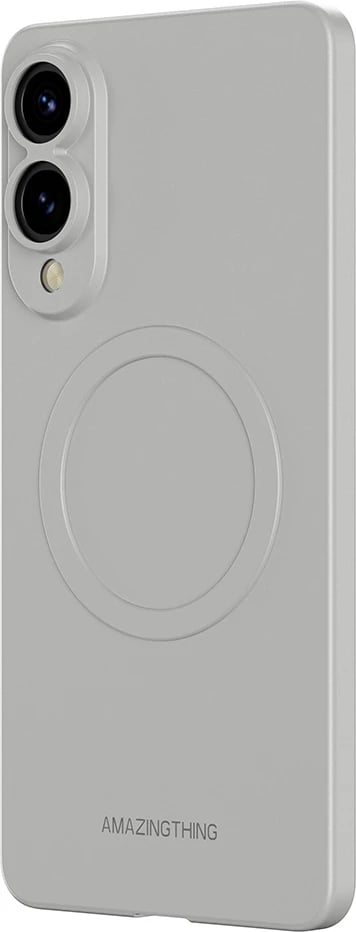 Mbështjellës AmazingThing Minimal Air me unazë magnetike për Samsung Galaxy S25 Edge, Gri