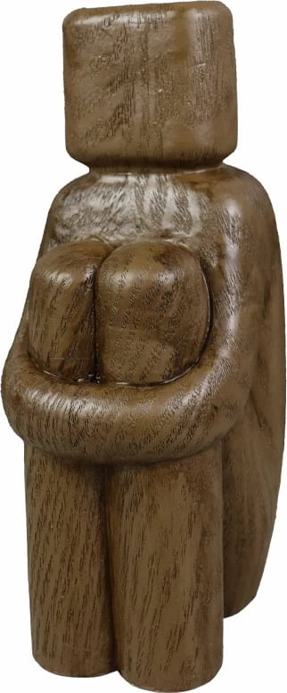 Skulpturë dekorative trupore, ngjyrë bezhë, SEDUTO.II, 9.5x7.5x20 cm