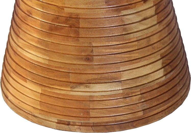 Tavolinë anësore Savoa, mermer i bardhë, dru akacie, 45x45x45