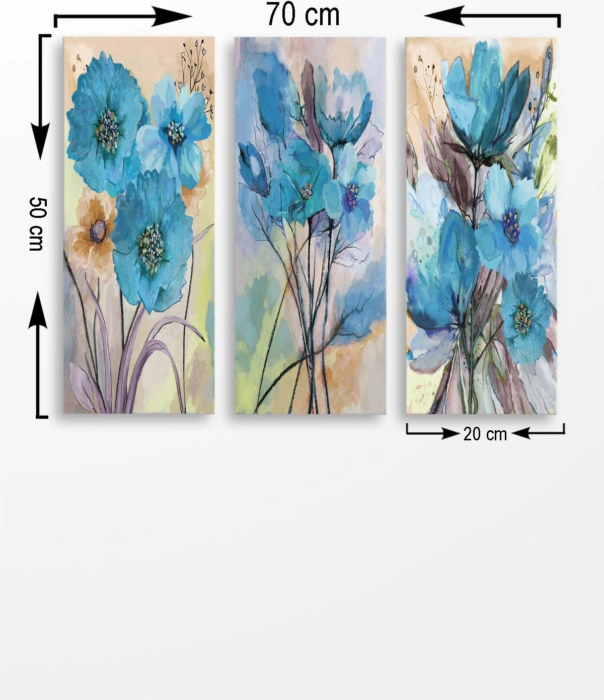 Pikturë dekorative MDF, 3 pjesë, Wallity, MDF0020