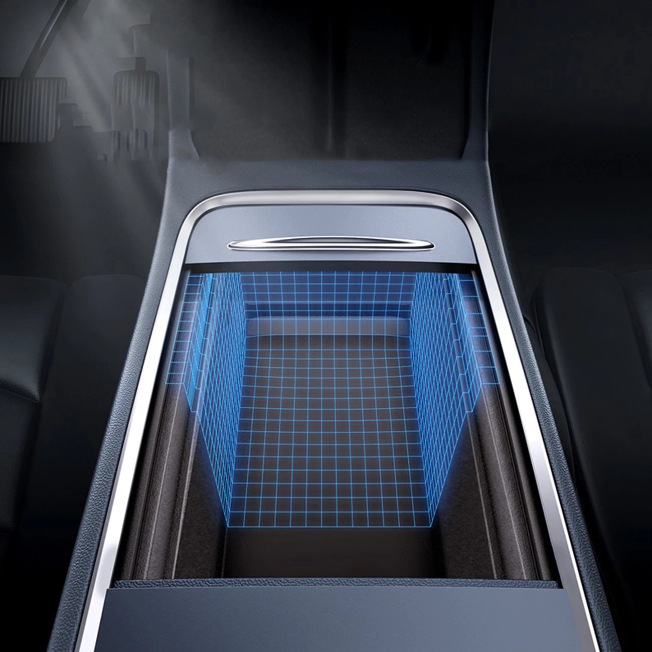Organizator makine Baseus T-Space Series për Tesla Model 3/Y, silikon, gri Organizator makine Baseus T-Space Series për Tesla Model 3/Y, silikon, gri