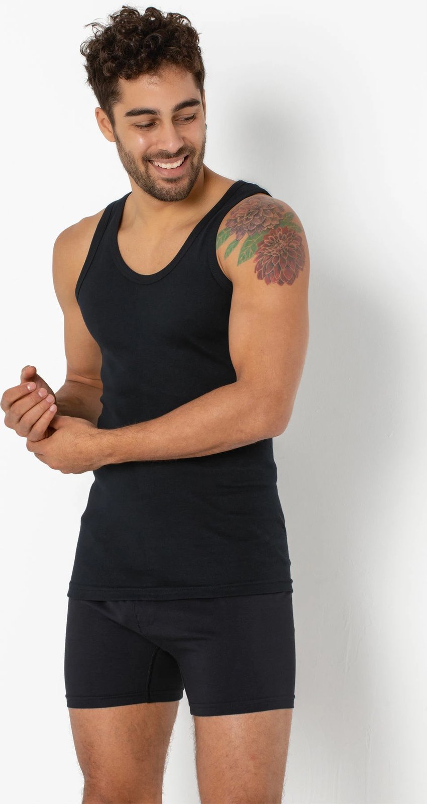 Fanellë e brendshme për meshkuj Jumeon, 001-021001, e zezë