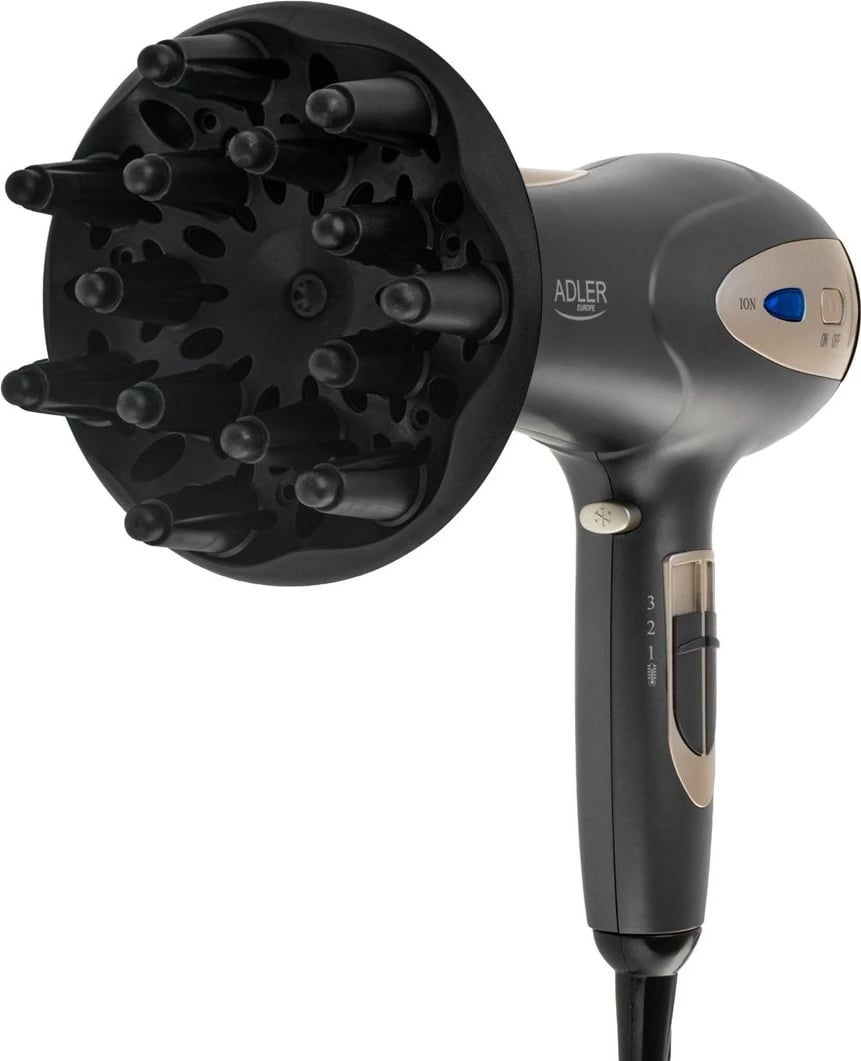 Tharëse flokësh Adler AD 2248gc, 1800 W, e zezë