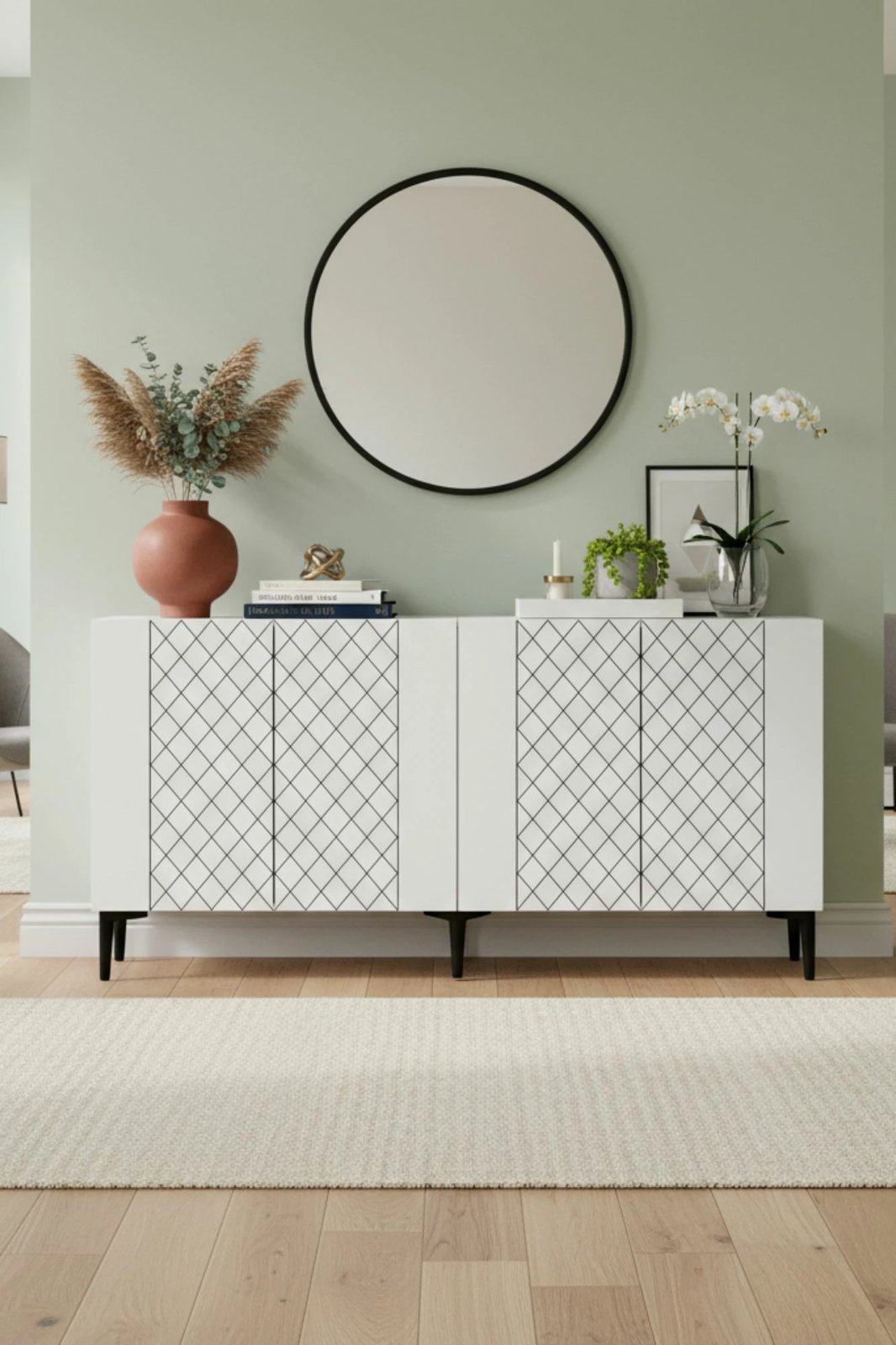 Konsolë Skye Decor, Resso 150, e bardhë