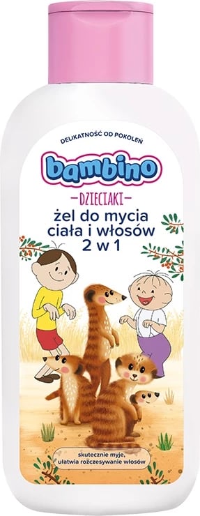 Xhel për trup dhe flokë për fëmijë Bambino Bolek and Lolek Meerkats 400ml